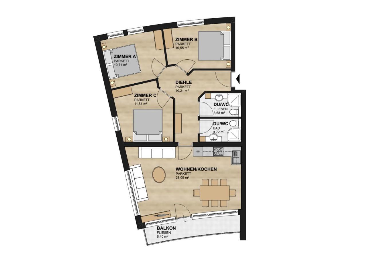 Ski Dome Apartments-Apartment Viva & Heaven Holiday Chalet Kaprun Rom bilde